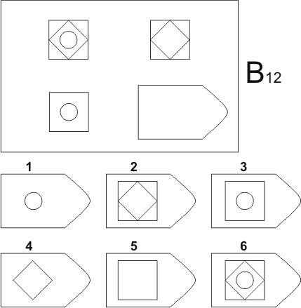 прогрессивные матрицы Равена, серия B, карточка 12